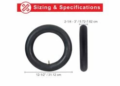 Mon Ster 12-1/2" X 3.0 (12-1/2" X 2.25/2.75) Scooter Inner Tube - Heavy Duty Thorn Resistant With Angled Valve Stem -tools mobility Shop j45 5302 m nl