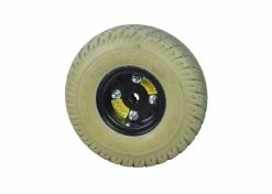 Pride Mobility 3.00-4 (10"x3", 260x85) Flat-Free Drive Wheel Assembly For Jazzy Select, Select 6, And Select GT Power Chairs (Used)