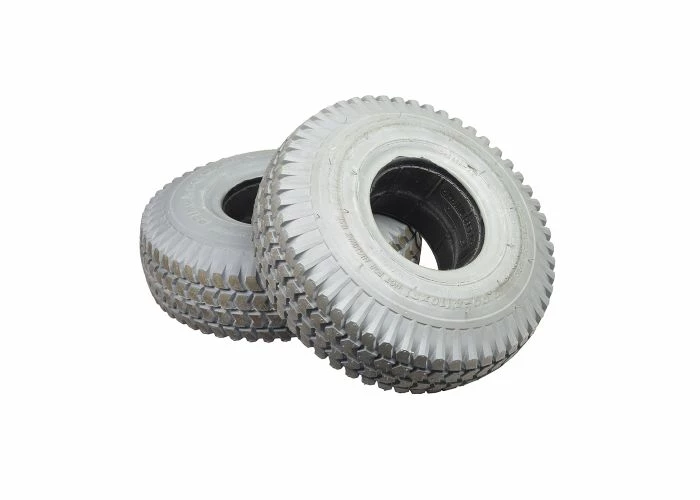 Primo Set Of Two 3.00-4 (10"x3", 260X85) Foam-Filled Mobility Tires With Powertrax C248 Tread (Used) 4 Primo Set Of Two 3.00-4 (10"x3", 260X85) Foam-Filled Mobility Tires With Powertrax C248 Tread (Used) - Image 2